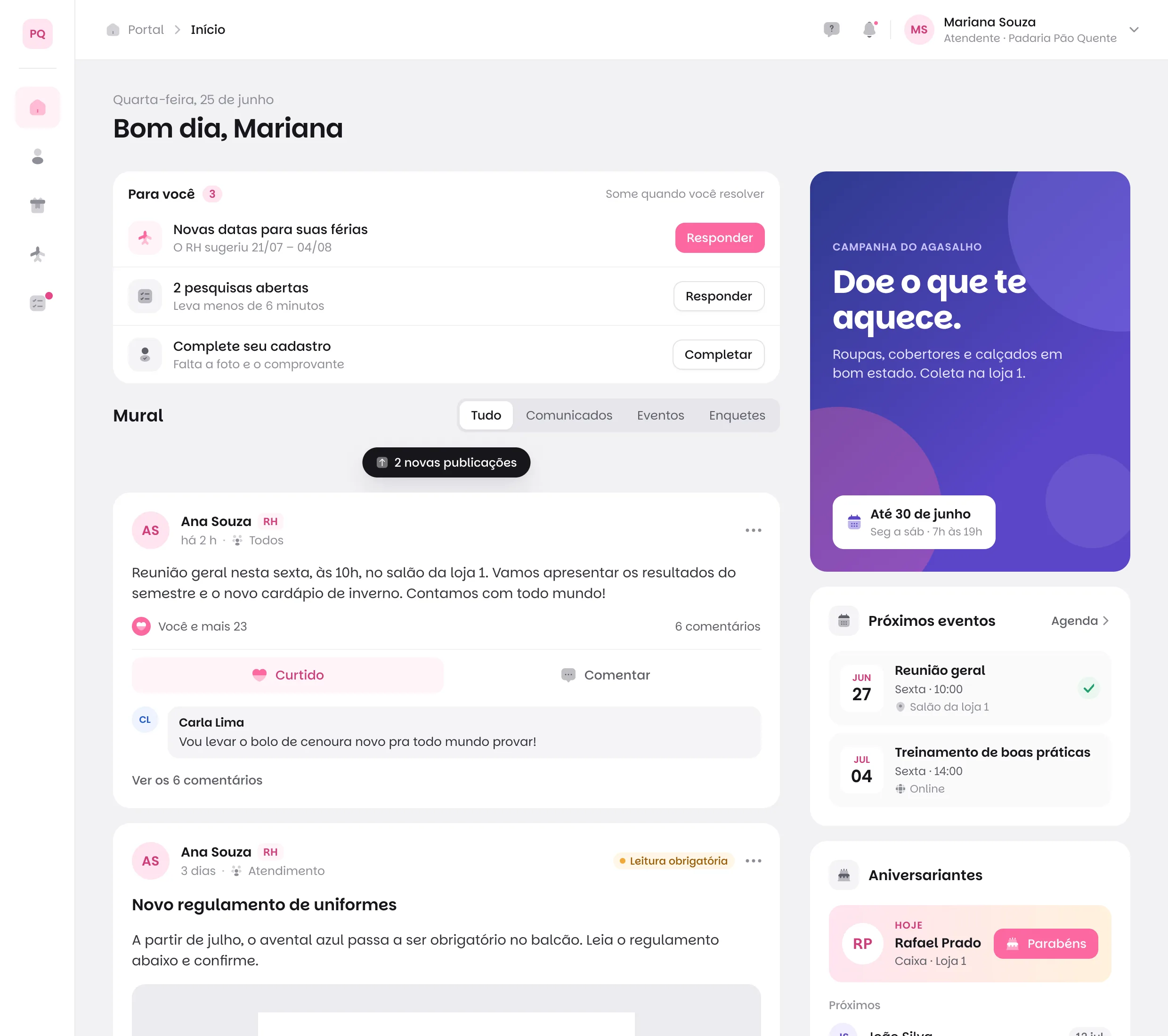 Portal do Colaborador da Benway
